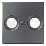 Simon S82 Concept Матовый титан, Накладка для розетки R-TV+SAT с пиктограммой "R-TV SAT", Simon
