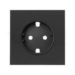 Simon 100 Черный матовый  Накладка розетки Schuko