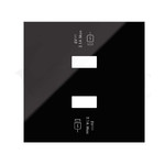 Simon 100 Черный глянец Накладка для 2-х зарядных устройств USB SmartCharge, Simon