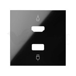 Simon 100 Черный глянец Накладка розетки HDMI + USB, Simon