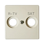 Телевизионная розетка R-TV + SAT одиночная Simon 82 (слоновая кость), Simon