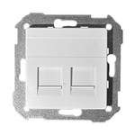 Розетка компьютер + телефон Simon 82 RJ11-RJ45 (белый), Simon