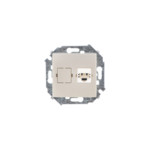 Розетка компьютерная одинарная Simon 15 RJ45 кат.5е, шампань, Simon