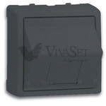 Розетка интернет одинарная Simon 73 Loft RJ45 5 кат., графит, Simon