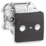 Розетка R-TV-SAT проходная Simon 73 Loft графит, Simon