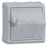 Розетка интернет одинарная Simon 73 Loft RJ45 5 кат., алюминий, Simon