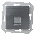 Розетка компьютерная одинарная RJ45 5cat. Simon 82 Concept, титан матовый, Simon