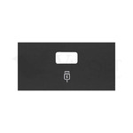 Розетка USB одинарная для зарядки Smart Charge 2,1А/5В Simon 100, винтовой зажим, черный матовый, Simon