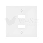 Розетка USB 2.0 тип А двойная для передачи данных Simon 100, винтовой зажим, белый матовый, Simon